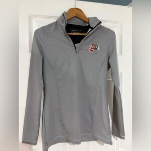 Peter Millar Light Gray Women's Quarter-Zip Sweatshirt, Lafayette College
